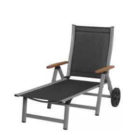   Sun garden Ass comfort állítható, alumínium kerti nyugágy - ezüst/fekete 