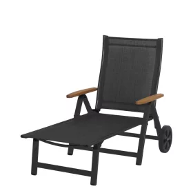   Sun garden Ass comfort állítható, alumínium kerti nyugágy - antracit/fekete 