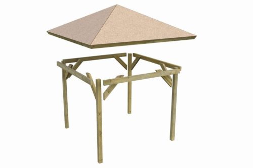 Karibu Kirn 1. fa autóbeálló, fedett kocsibeálló, 359 cm x 359 cm