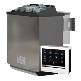   Karibu 11 kW-os bio kombi szauna kályha + Easy Bio vezérlőegység + 18 KG szaunakő