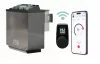 Karibu 11 kW-os Bio-kombi szaunakályha + HUUM "UKU WIFI" vezérlőegység alkalmazásvezérléssel