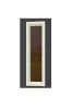 Karibu fix fa ablak 600 mm x 1695 mm, 38 mm falvastagságú faházhoz, elefántcsontfehér színű fából