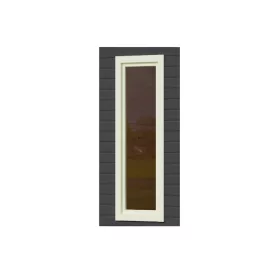   Karibu fix fa ablak 600 mm x 1695 mm, 38 mm falvastagságú faházhoz, elefántcsontfehér színű fából