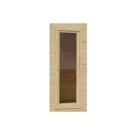   Karibu fix fa ablak 600 mm x 1695 mm, 38 mm falvastagságú faházhoz, natúr fából