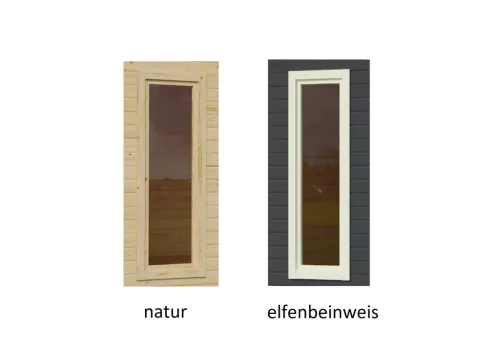 Karibu fix fa ablak 600 mm x 1695 mm, 38 mm falvastagságú faházhoz, natúr fából