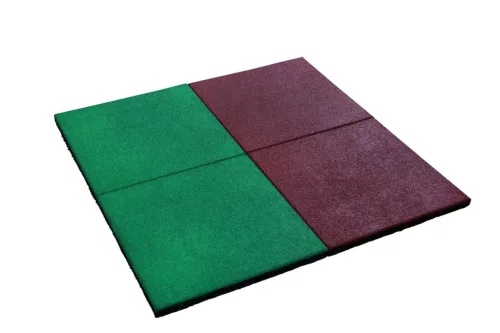 Karibu Esésvédő gumiszőnyeg piros színben, 50 cm széles x 50 cm mély x 2,5 cm magas