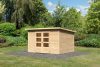 Karibu Stockach 5. kerti ház, kerti tároló, natúr fából 305 cm x 246 cm