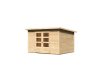 Karibu Stockach 5. kerti ház, kerti tároló, natúr fából 305 cm x 246 cm