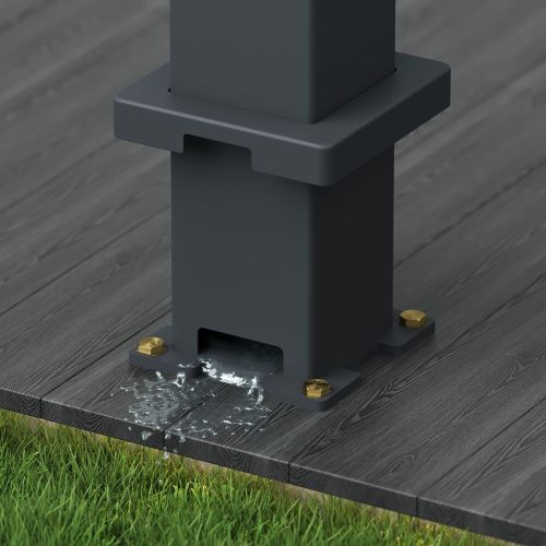 Rojaplast INTRO DUO bioklimatikus pergola 8×4 m – alumínium, falhoz rögzíthető, antracit színben