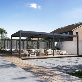   Rojaplast intro duo alumínium bioklimatikus pergola  8 x 4 méteres - szabadon álló, szürke antracit