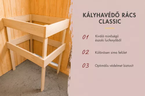 Karibu Saja beltéri finn szauna 3 fő részére – 230 V, kályha nélkül, választható ajtóval