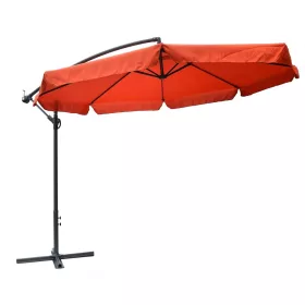   Rojaplast Exclusive függő napernyő hajtókarral, terrakotta - ø 300 cm 