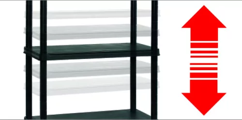 Keter PLUS 60/5 műanyag állvány – 5 polc, 100 kg teherbírás