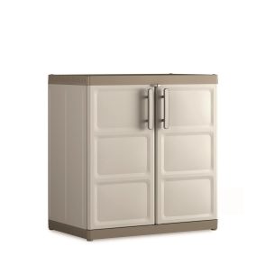 Keter Excellence low XL műanyag szekrény - bézs/barna