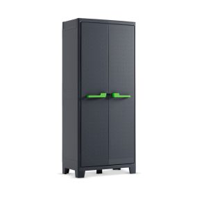 Keter Moby high műanyag szekrény - sötétszürke