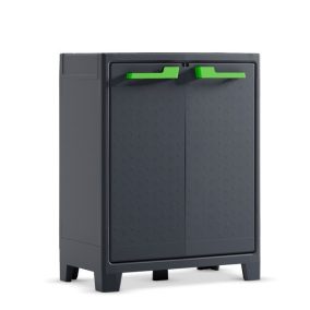 Keter Moby low műanyag szekrény - sötétszürke