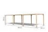 Karibu Kocka 4. Fa kerti pavilon / modern kerti pavilon - 2 hosszabbítással, 934 cm x 320 cm