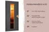 Karibu Hytti 3. kültéri szaunaház 5 fő részére – kályha nélkül, Terragrau színben