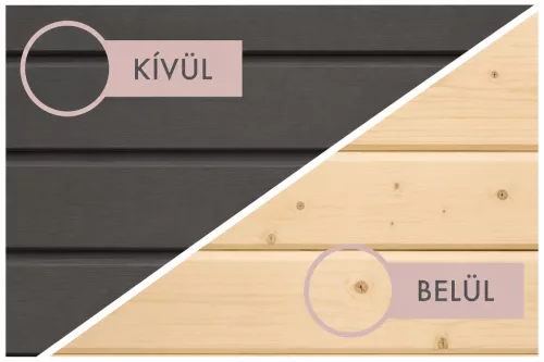 Karibu Hytti 3. kültéri szaunaház 5 fő részére – kályha nélkül, Terragrau színben