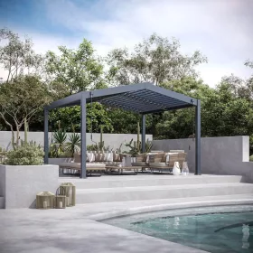   Rojaplast bioklimatikus pergola APEX 3,6x4 méter, alumínium - szabadon álló - szürke antracit