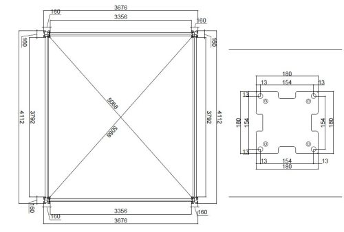 Rojaplast bioklimatikus pergola APEX 3,6x4 méter, alumínium - szabadon álló - szürke antracit