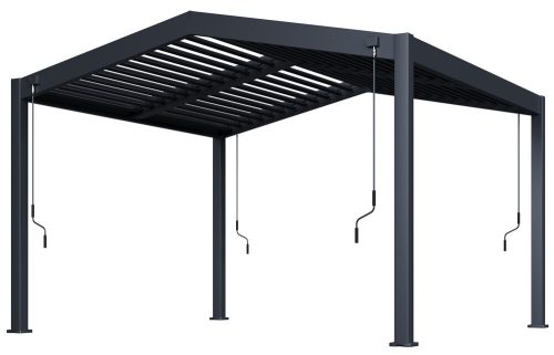 Rojaplast bioklimatikus pergola APEX 3,6x4 méter, alumínium - szabadon álló - szürke antracit