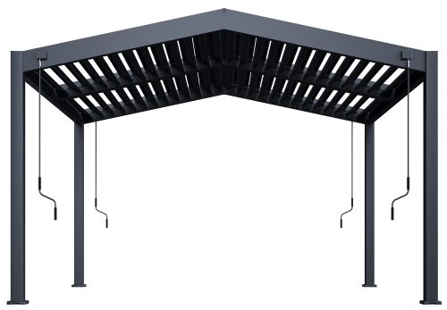Rojaplast bioklimatikus pergola APEX 3,6x4 méter, alumínium - szabadon álló - szürke antracit