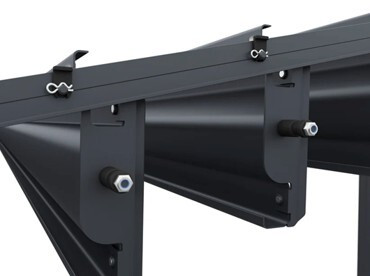 Rojaplast bioklimatikus pergola APEX 3,6x4 méter, alumínium - szabadon álló - szürke antracit