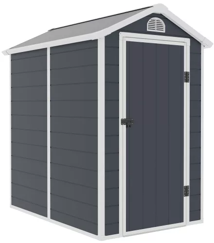 Rojaplast Ave "B" 4x6 műanyag kerti ház, tároló, sötétszürke