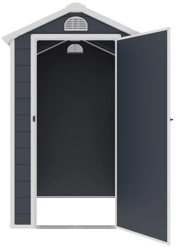 Rojaplast Ave "B" 4x6 műanyag kerti ház, tároló, sötétszürke