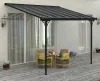 Rojaplast Bruce F alumínium pergola, szürke polikarbonáttal, 436x305cm 