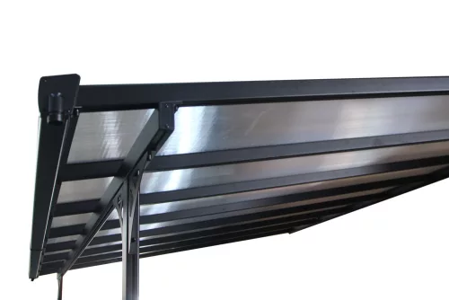 Rojaplast Bruce F alumínium pergola, szürke polikarbonáttal, 436x305cm 