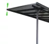 Rojaplast Bruce F alumínium pergola, szürke polikarbonáttal, 436x305cm 