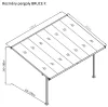 Rojaplast Bruce F alumínium pergola, szürke polikarbonáttal, 436x305cm 