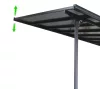 Rojaplast Bruce H alumínium pergola, átlátszó polikarbonáttal, 557x305cm 