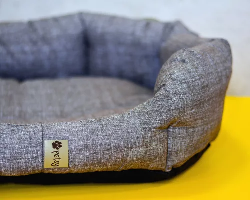 Petsy Bobík pamut kutyafekhely - barnás-szürke - 65 cm
