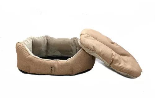 Petsy Ben puha gyapjú kutyafekhely - bézs-barna - 75 cm