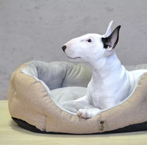 Petsy Ben puha gyapjú kutyafekhely - bézs-barna - 75 cm