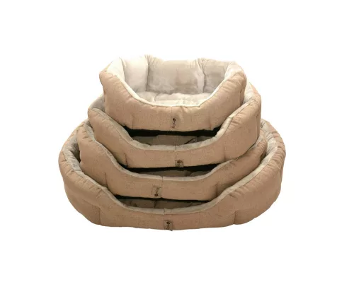 Petsy Ben puha gyapjú kutyafekhely - bézs-barna - 75 cm