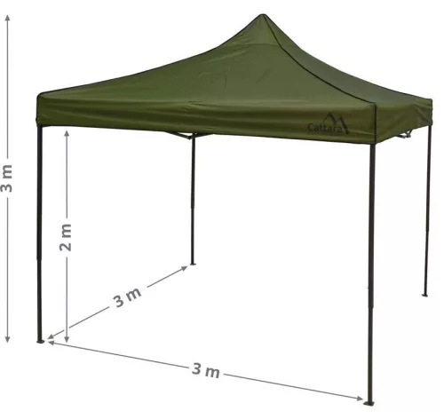 Partisátor ollóvázas 3x3m zöld