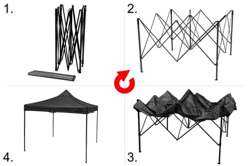 Partisátor ollóvázas 3x3m szürke