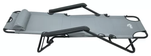 Összecsukható nyugágy/fotel COMFORT szürke