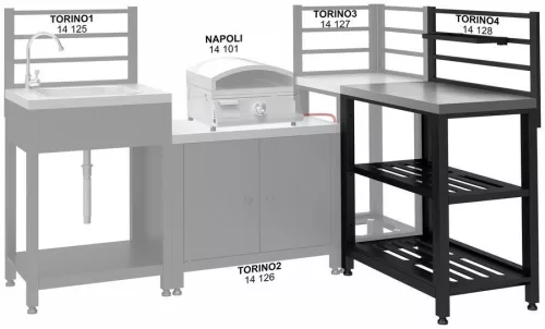 TORINO 4 asztal modul kültéri konyhához 80x47x123cm