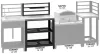 TORINO 4 asztal modul kültéri konyhához 80x47x123cm