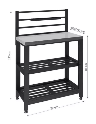 TORINO 4 asztal modul kültéri konyhához 80x47x123cm