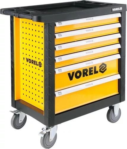 Mobil műhelyszekrény szerszámokkal (177 db) 6 fiókkal