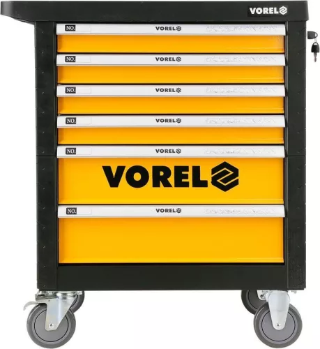 Mobil műhelyszekrény szerszámokkal (177 db) 6 fiókkal