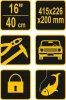 Műanyag szerszámosláda 16" 1 zárral 40cm