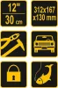 Műanyag szerszámosláda 12" 1 zárral 30cm