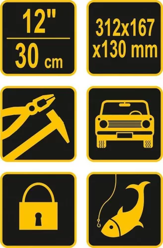Műanyag szerszámosláda 12" 1 zárral 30cm